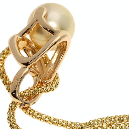 POLA Necklace 18K Yellow Gold gold Pearl pearl diamond Women Used Authentic