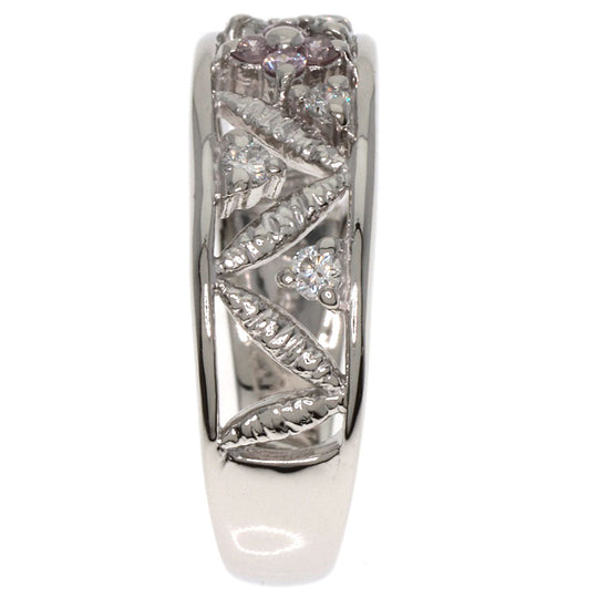 TASAKI Ring PT900 Silver pink diamond diamond Women Used Authentic