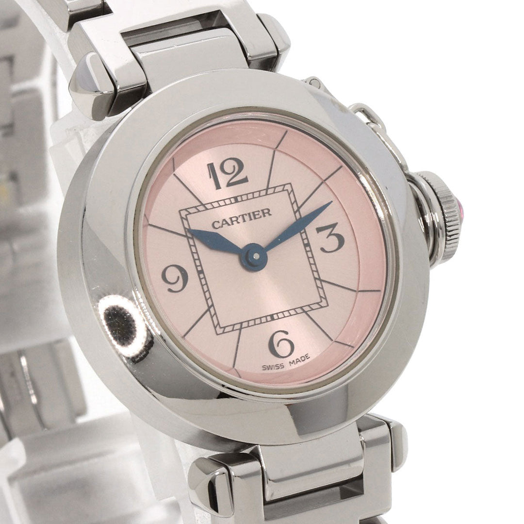 CARTIER Watches Quartz W3140008 Stainless Steel Silver Mispacha pink dial