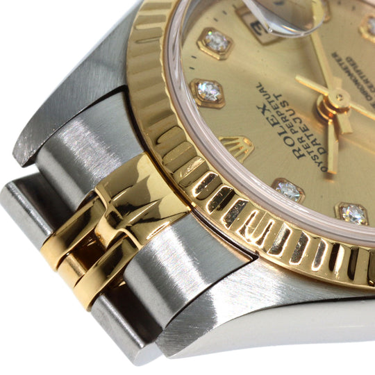ROLEX Watches Mechanical Automatic 69173G Stainless Steel gold Datejust 10P Diamond Champagne Gold dial