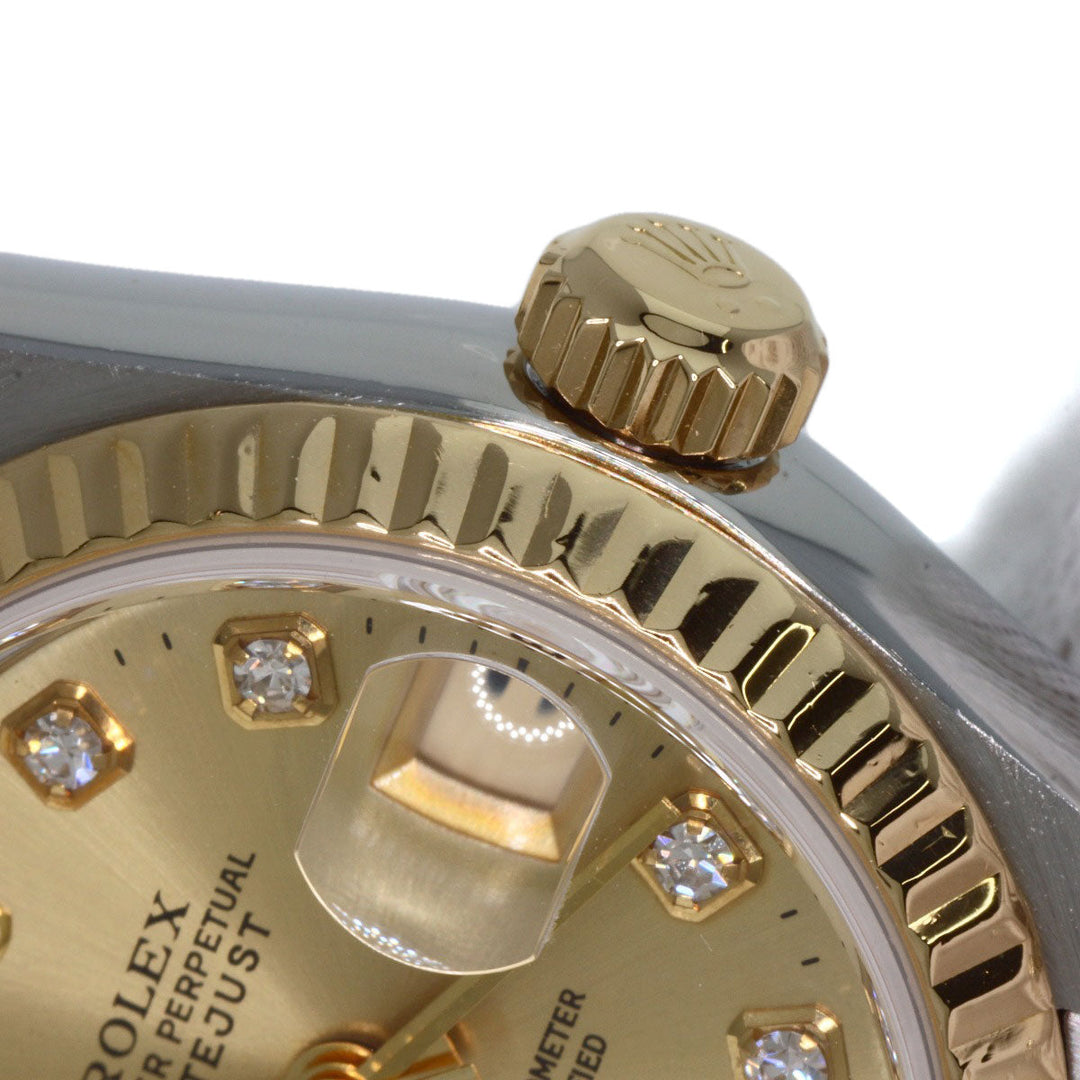 ROLEX Watches Mechanical Automatic 69173G Stainless Steel gold Datejust 10P Diamond Champagne Gold dial