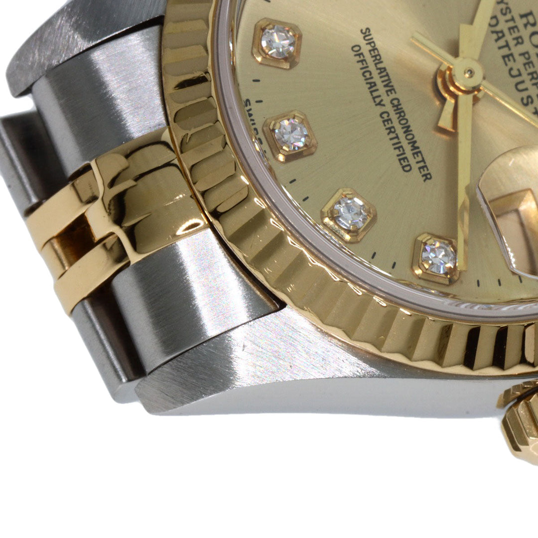 ROLEX Watches Mechanical Automatic 69173G Stainless Steel gold Datejust 10P Diamond Champagne Gold dial