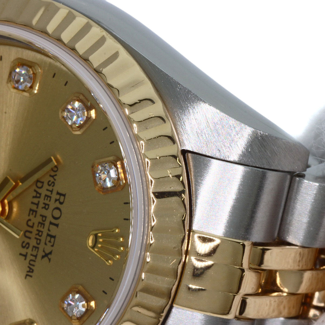 ROLEX Watches Mechanical Automatic 69173G Stainless Steel gold Datejust 10P Diamond Champagne Gold dial