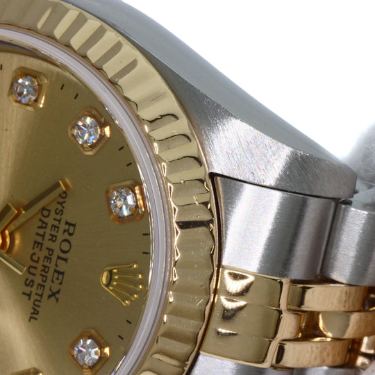 ROLEX Watches Mechanical Automatic 69173G Stainless Steel gold Datejust 10P Diamond Champagne Gold dial