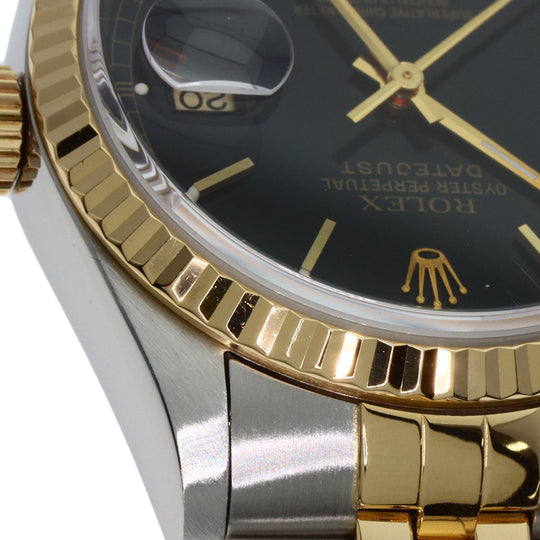 ROLEX Watches Mechanical Automatic 16233 Stainless Steel gold Datejust black dial