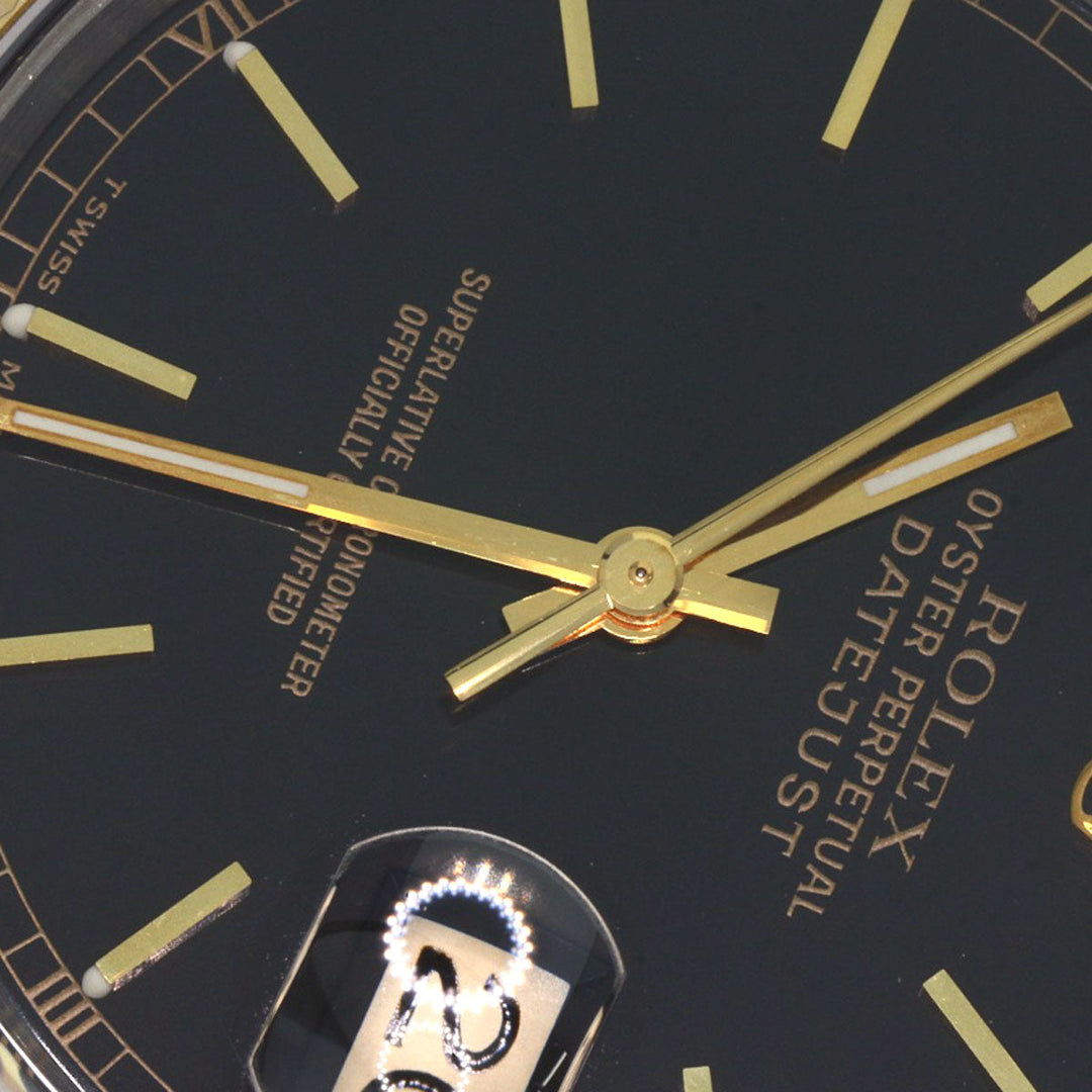 ROLEX Watches Mechanical Automatic 16233 Stainless Steel gold Datejust black dial