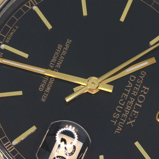 ROLEX Watches Mechanical Automatic 16233 Stainless Steel gold Datejust black dial