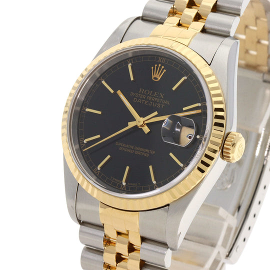 ROLEX Watches Mechanical Automatic 16233 Stainless Steel gold Datejust black dial