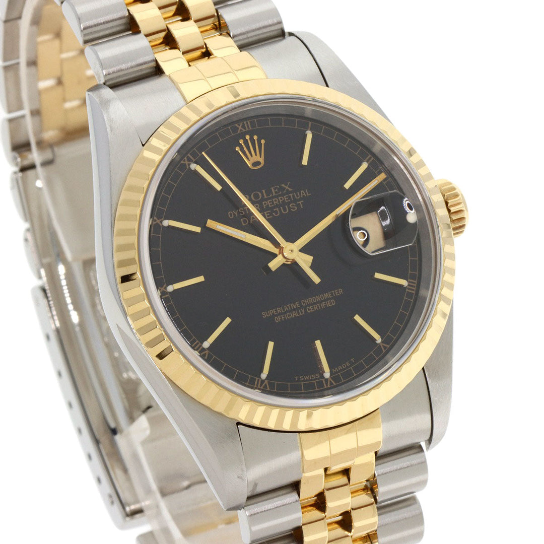 ROLEX Watches Mechanical Automatic 16233 Stainless Steel gold Datejust black dial
