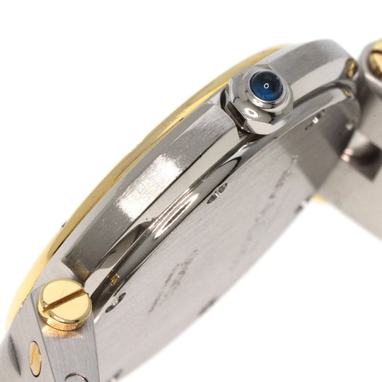 CARTIER Watches Quartz Stainless Steel , SSxK18YG , K18YG gold Santos Round SM white dial Women Used Authentic