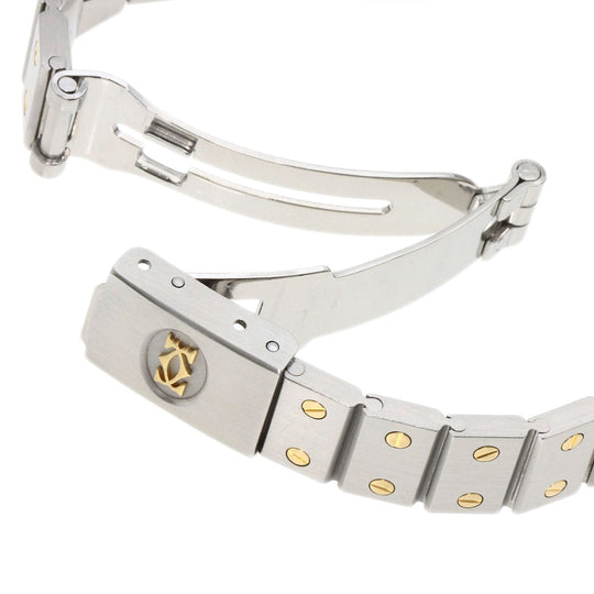 CARTIER Watches Quartz Stainless Steel , SSxK18YG , K18YG gold Santos Round SM white dial Women Used Authentic