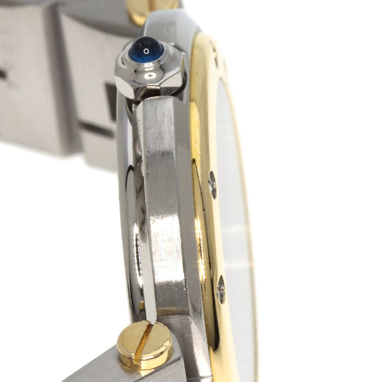 CARTIER Watches Quartz Stainless Steel , SSxK18YG , K18YG gold Santos Round SM white dial Women Used Authentic