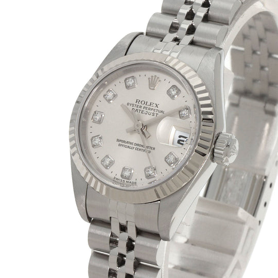 ROLEX Watches Mechanical Automatic 79174G Stainless Steel Silver Datejust 10P Diamond Silver dial