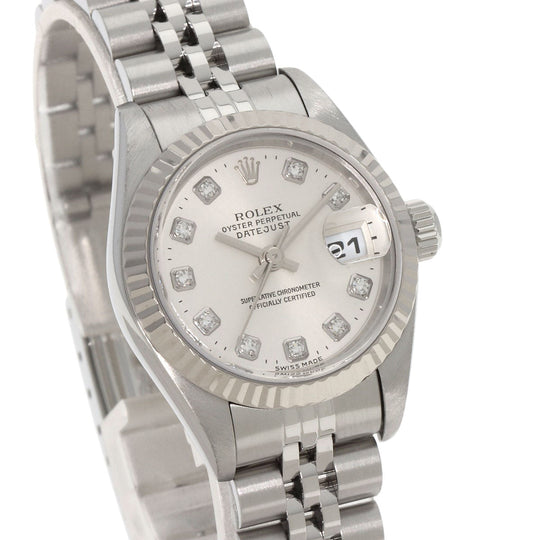 ROLEX Watches Mechanical Automatic 79174G Stainless Steel Silver Datejust 10P Diamond Silver dial