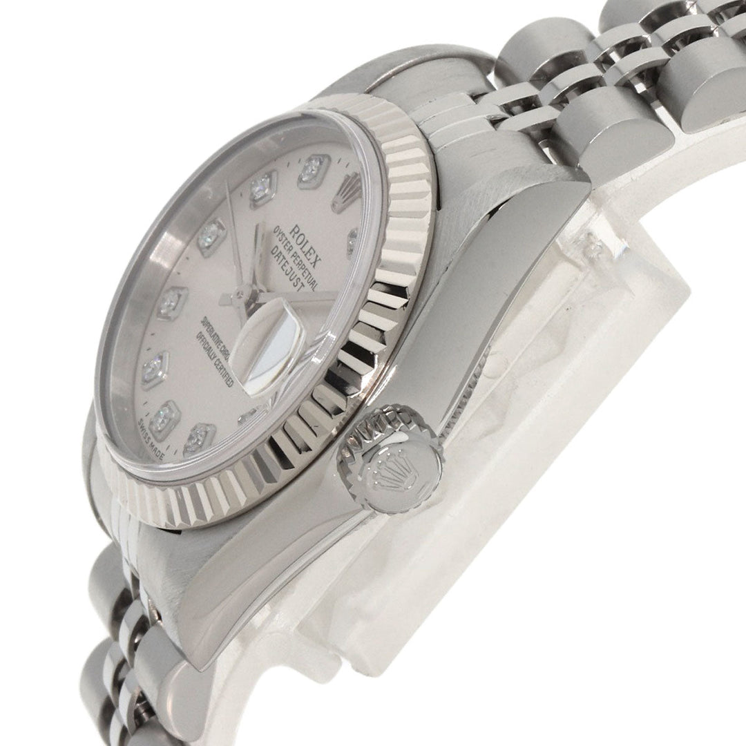 ROLEX Watches Mechanical Automatic 79174G Stainless Steel Silver Datejust 10P Diamond Silver dial