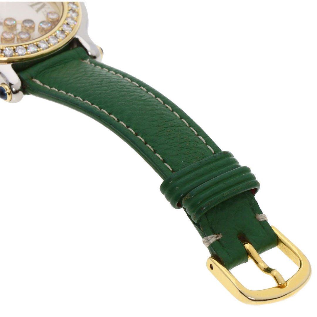 Chopard Watches Quartz 27/8237-23/11 Stainless Steel gold Happy Sports 7P Bezel Diamond Ivory dial