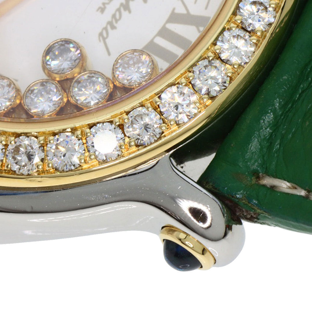 Chopard Watches Quartz 27/8237-23/11 Stainless Steel gold Happy Sports 7P Bezel Diamond Ivory dial