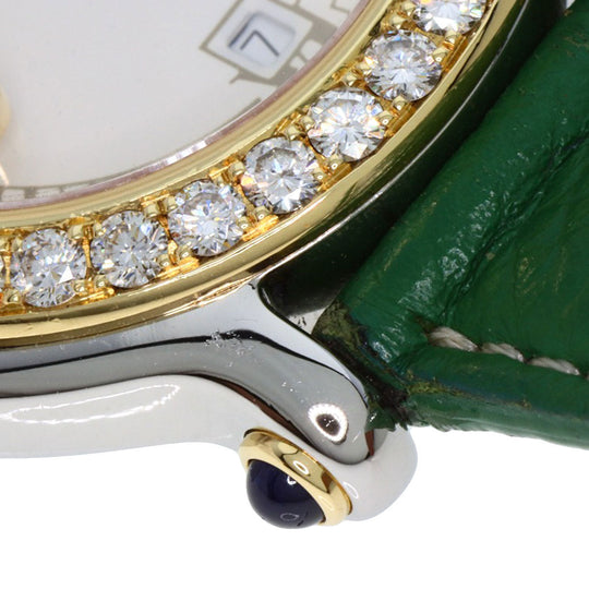 Chopard Watches Quartz 27/8237-23/11 Stainless Steel gold Happy Sports 7P Bezel Diamond Ivory dial