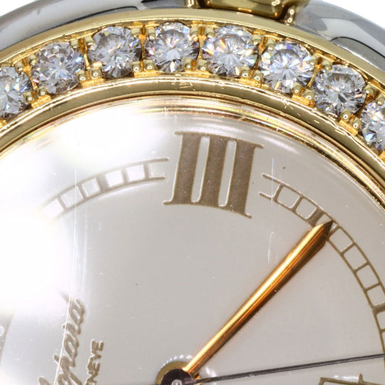 Chopard Watches Quartz 27/8237-23/11 Stainless Steel gold Happy Sports 7P Bezel Diamond Ivory dial