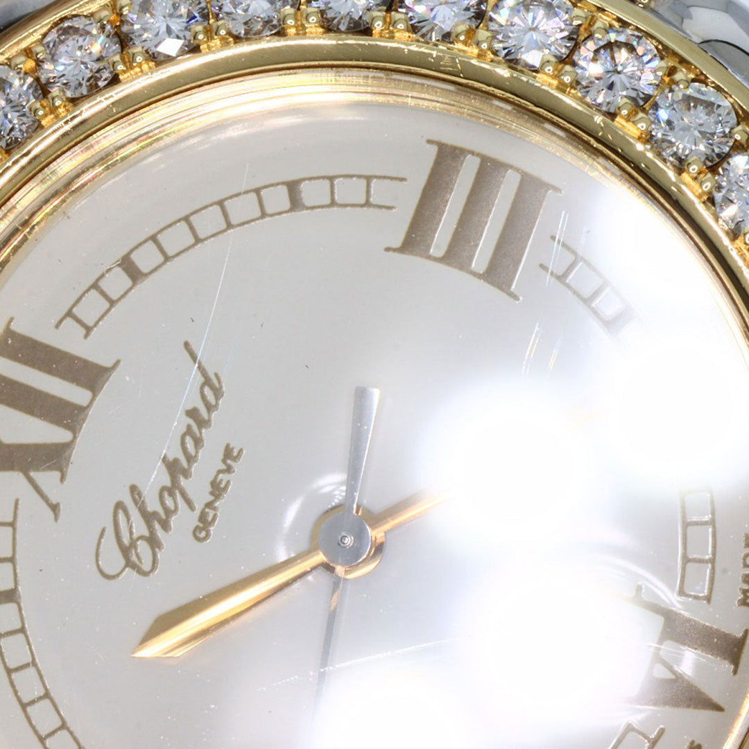 Chopard Watches Quartz 27/8237-23/11 Stainless Steel gold Happy Sports 7P Bezel Diamond Ivory dial
