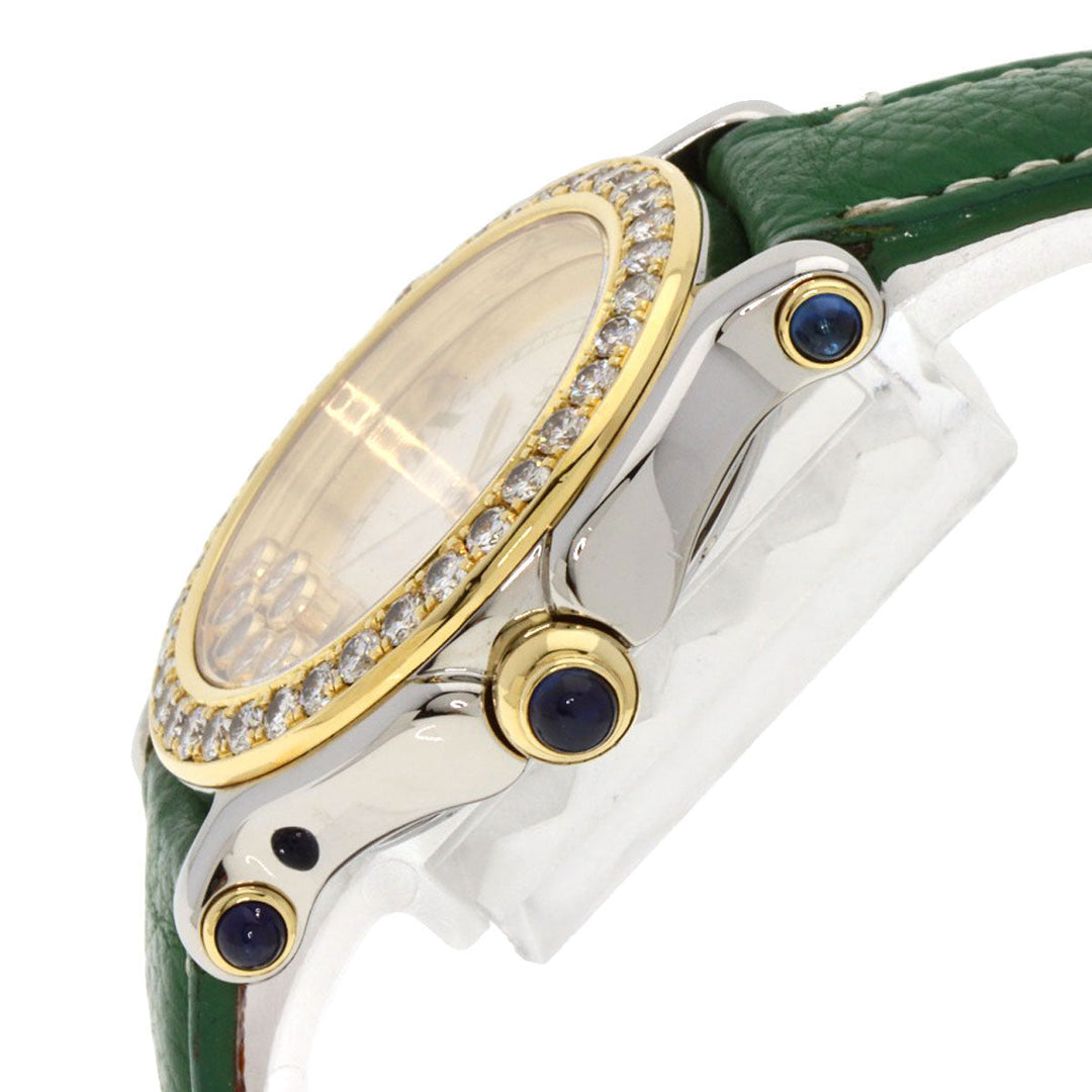 Chopard Watches Quartz 27/8237-23/11 Stainless Steel gold Happy Sports 7P Bezel Diamond Ivory dial