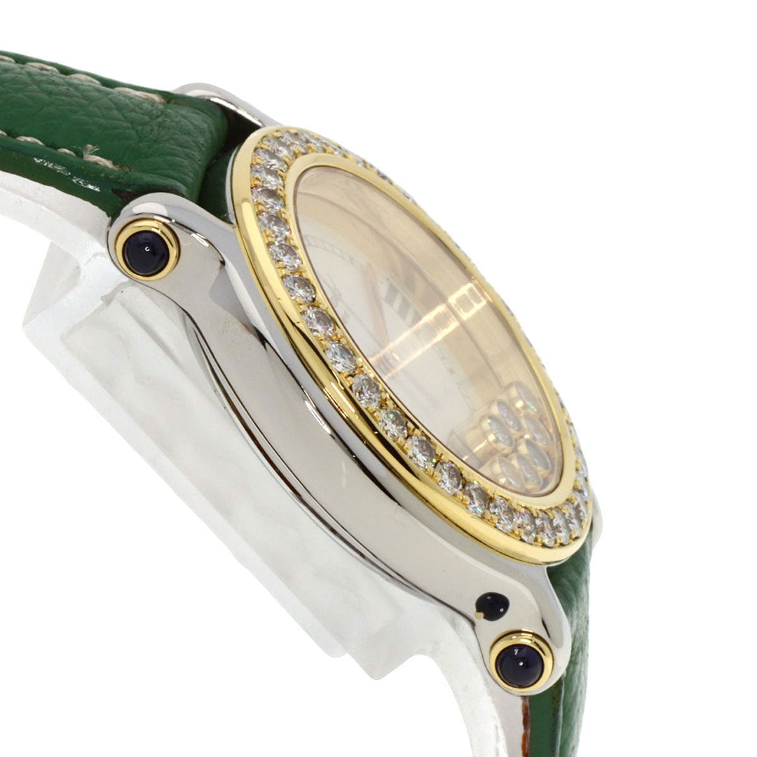 Chopard Watches Quartz 27/8237-23/11 Stainless Steel gold Happy Sports 7P Bezel Diamond Ivory dial