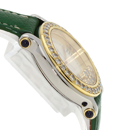 Chopard Watches Quartz 27/8237-23/11 Stainless Steel gold Happy Sports 7P Bezel Diamond Ivory dial