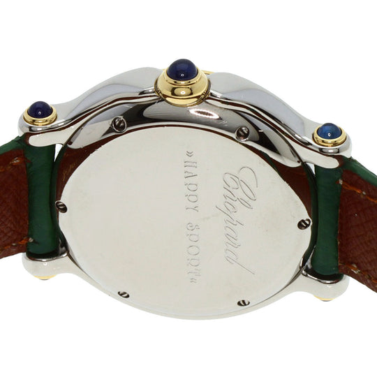Chopard Watches Quartz 27/8237-23/11 Stainless Steel gold Happy Sports 7P Bezel Diamond Ivory dial