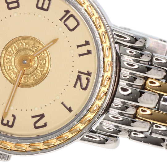 HERMES Watches Quartz SE4.220 Stainless Steel , SSxGP gold Serie Ivory dial Women Used Authentic