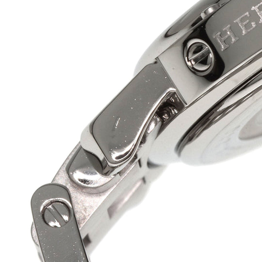 HERMES Watches Quartz CL4.210 Stainless Steel Silver Clipper black dial