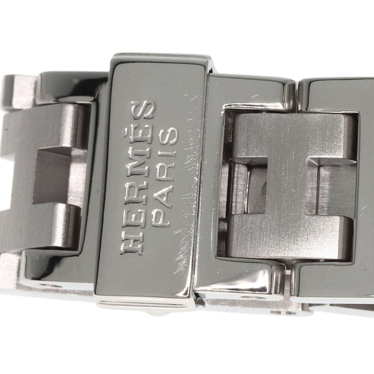 HERMES Watches Quartz CL4.210 Stainless Steel Silver Clipper black dial