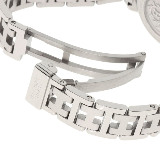 HERMES Watches Quartz CL4.210 Stainless Steel Silver Clipper black dial