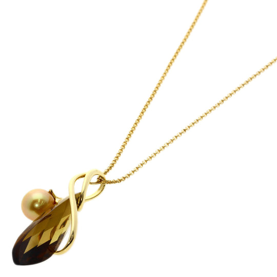 TASAKI Necklace 18K Yellow Gold gold Pearl Quartz