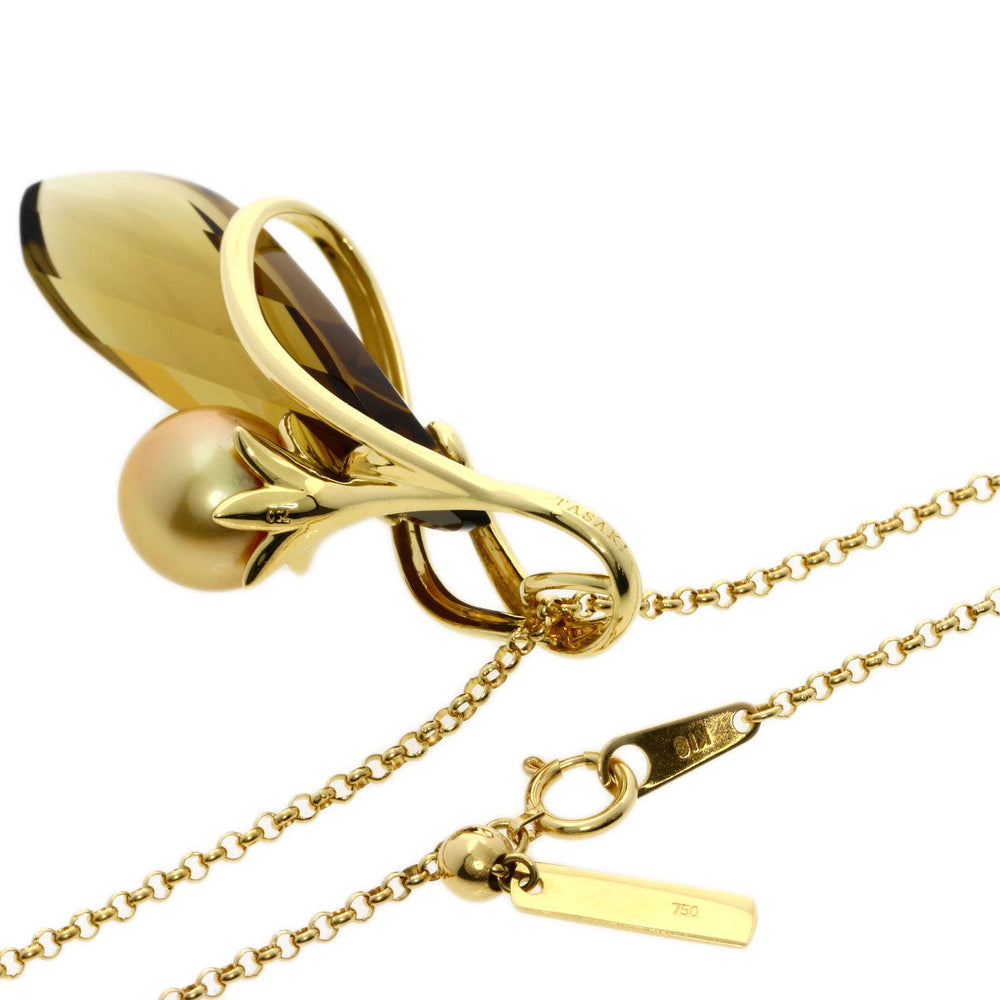 TASAKI Necklace 18K Yellow Gold gold Pearl Quartz