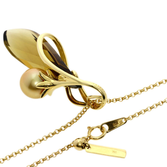 TASAKI Necklace 18K Yellow Gold gold Pearl Quartz