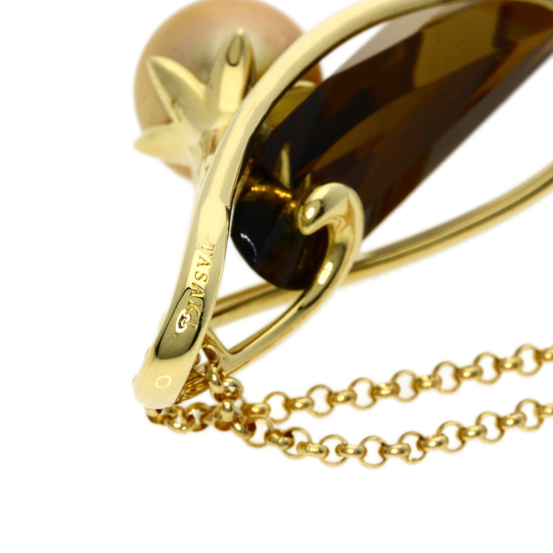 TASAKI Necklace 18K Yellow Gold gold Pearl Quartz