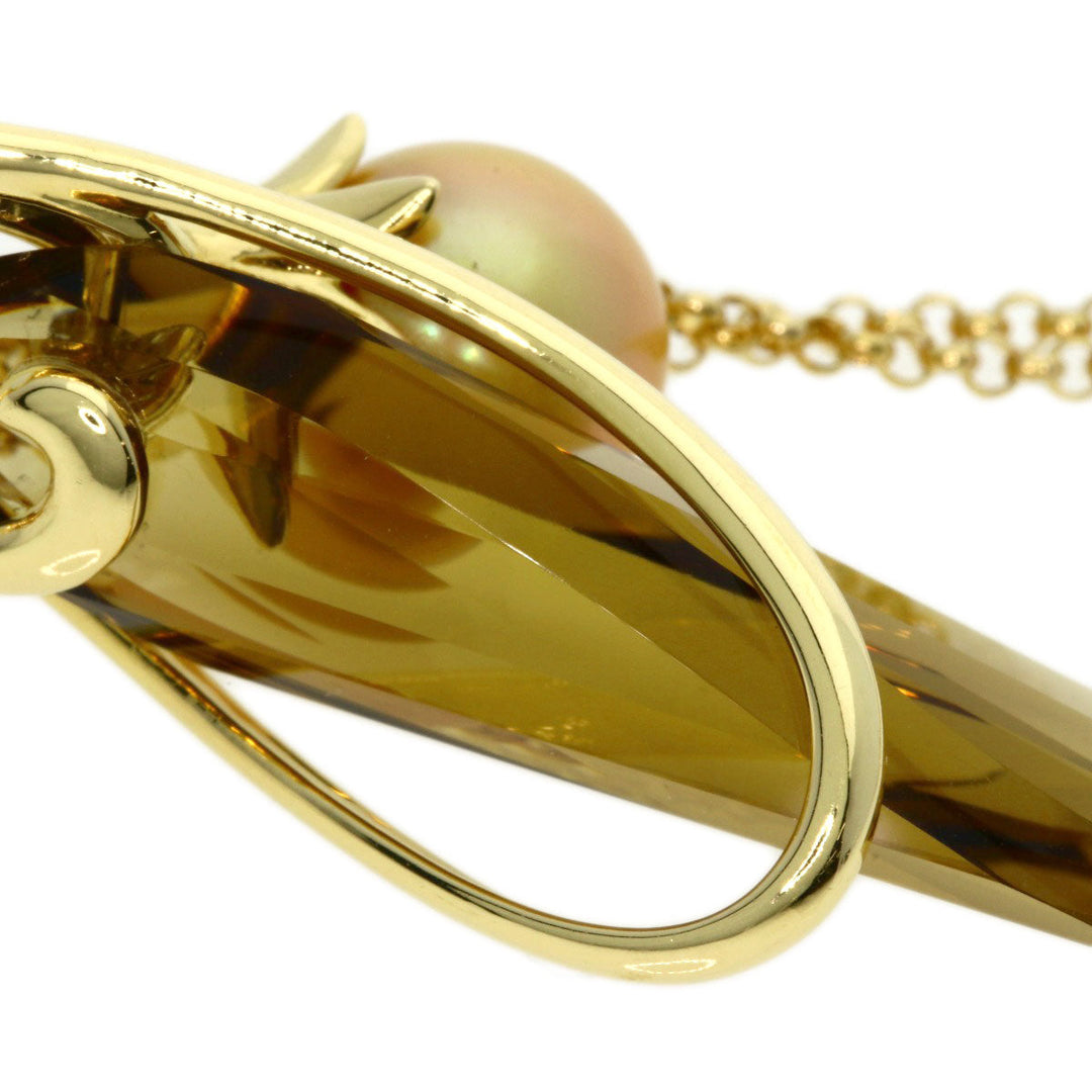 TASAKI Necklace 18K Yellow Gold gold Pearl Quartz