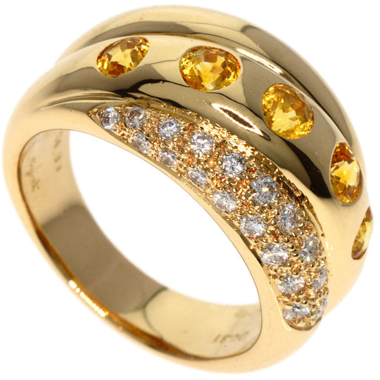 JUNE Ring 18K Yellow Gold gold Sapphire diamond