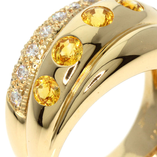 JUNE Ring 18K Yellow Gold gold Sapphire diamond