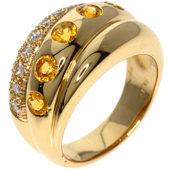 JUNE Ring 18K Yellow Gold gold Sapphire diamond