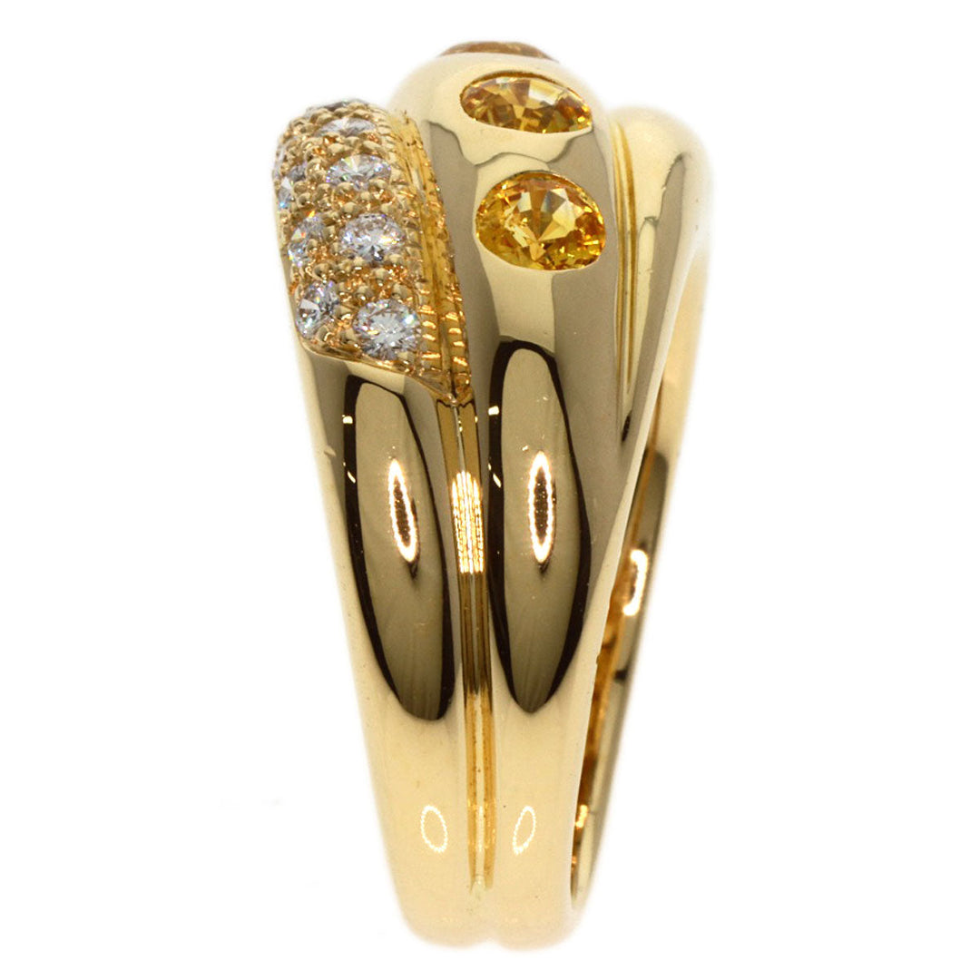 JUNE Ring 18K Yellow Gold gold Sapphire diamond