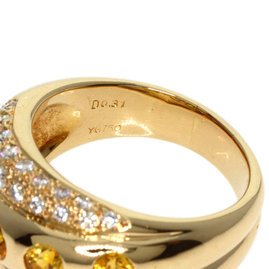 JUNE Ring 18K Yellow Gold gold Sapphire diamond
