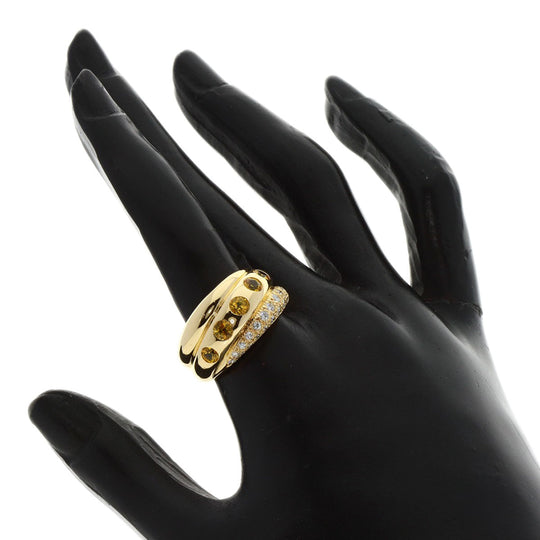 JUNE Ring 18K Yellow Gold gold Sapphire diamond