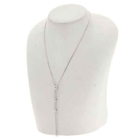 TASAKI Necklace K18WG Silver 3P Diamond