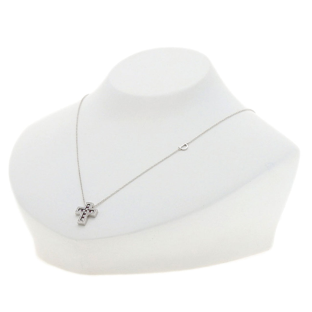 Damiani Necklace K18WG Silver Belle Epoque Ruby Diamond