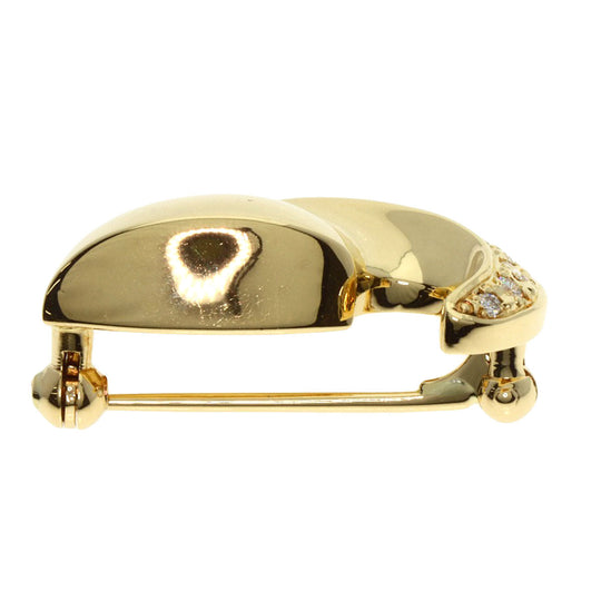 MIKIMOTO Brooch 18K Yellow Gold gold diamond Women Used Authentic