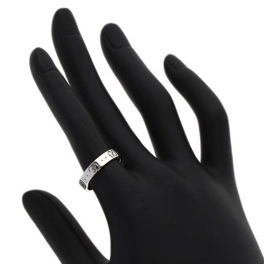 GUCCI Ring K18WG Silver Icon ring # 12 Women Used Authentic