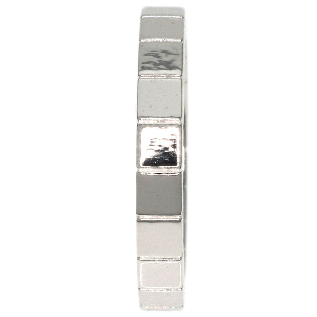 CARTIER Ring K18WG Silver Laniere # 49 Women Used Authentic