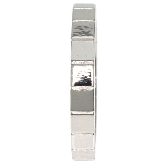 CARTIER Ring K18WG Silver Laniere # 49 Women Used Authentic