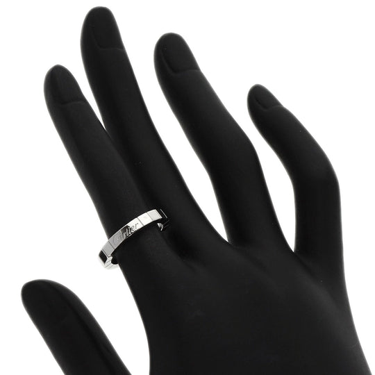 CARTIER Ring K18WG Silver Laniere # 49 Women Used Authentic